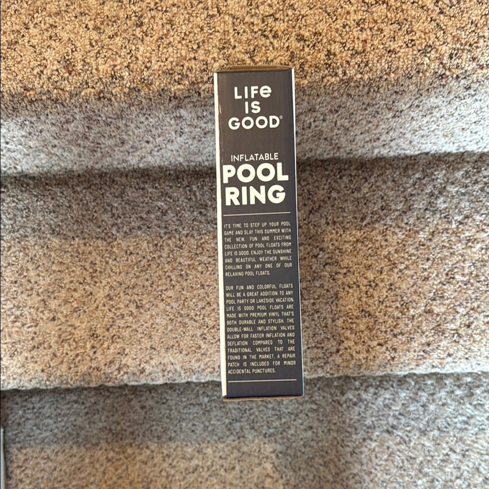 Life Is Good Multicolor Inflatable Pool Ring - Picture 3 of 4